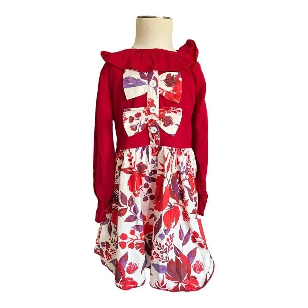 New Texas Girl Boutique Girls Beautiful Floral Fit & Flare Dress - Sz 4/5
